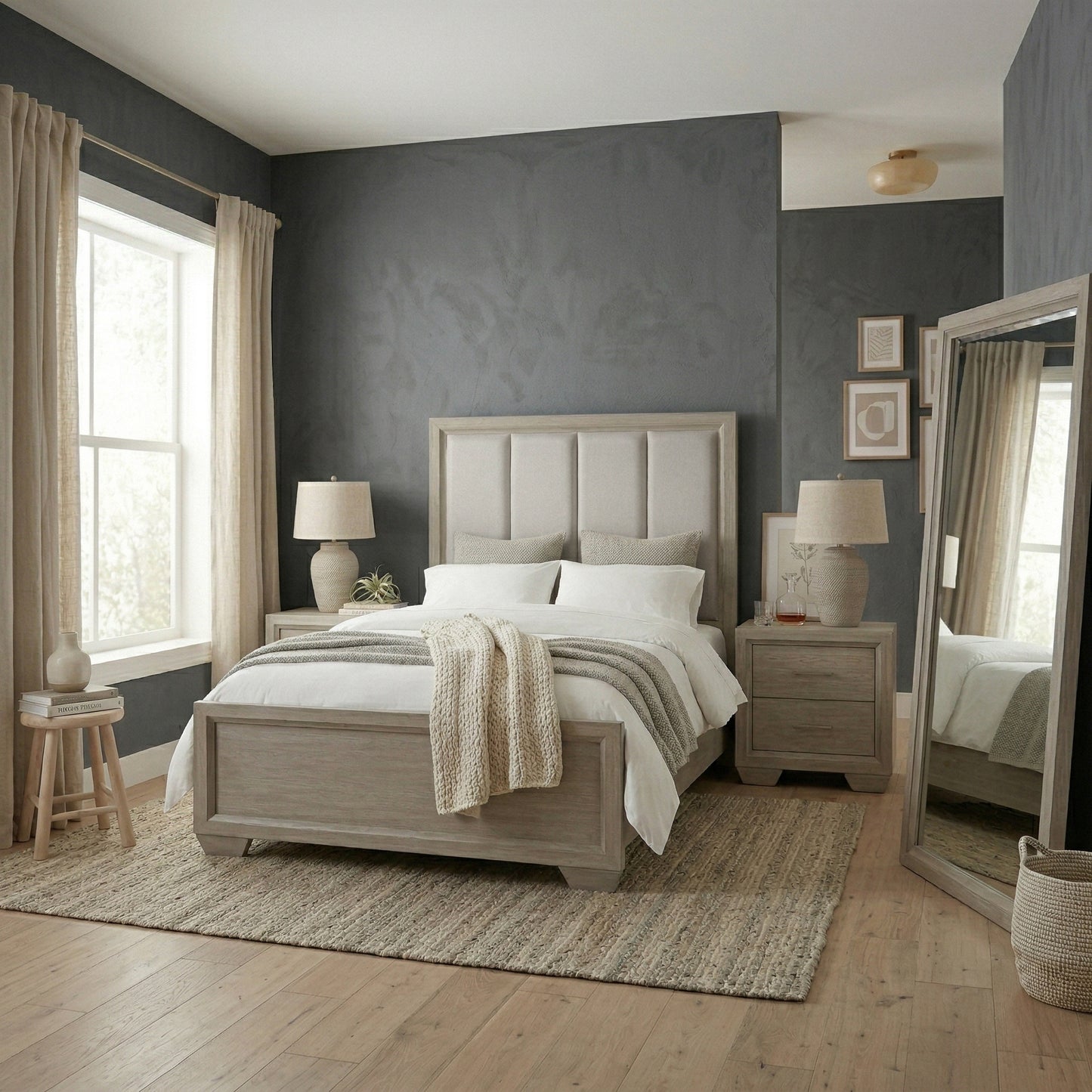 Ennesley Gray Wood Bedroom Collection