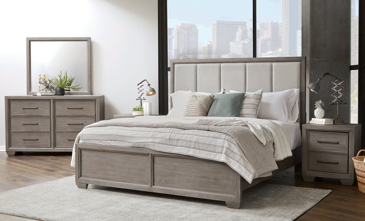 Ennesley Gray Wood Bedroom Collection