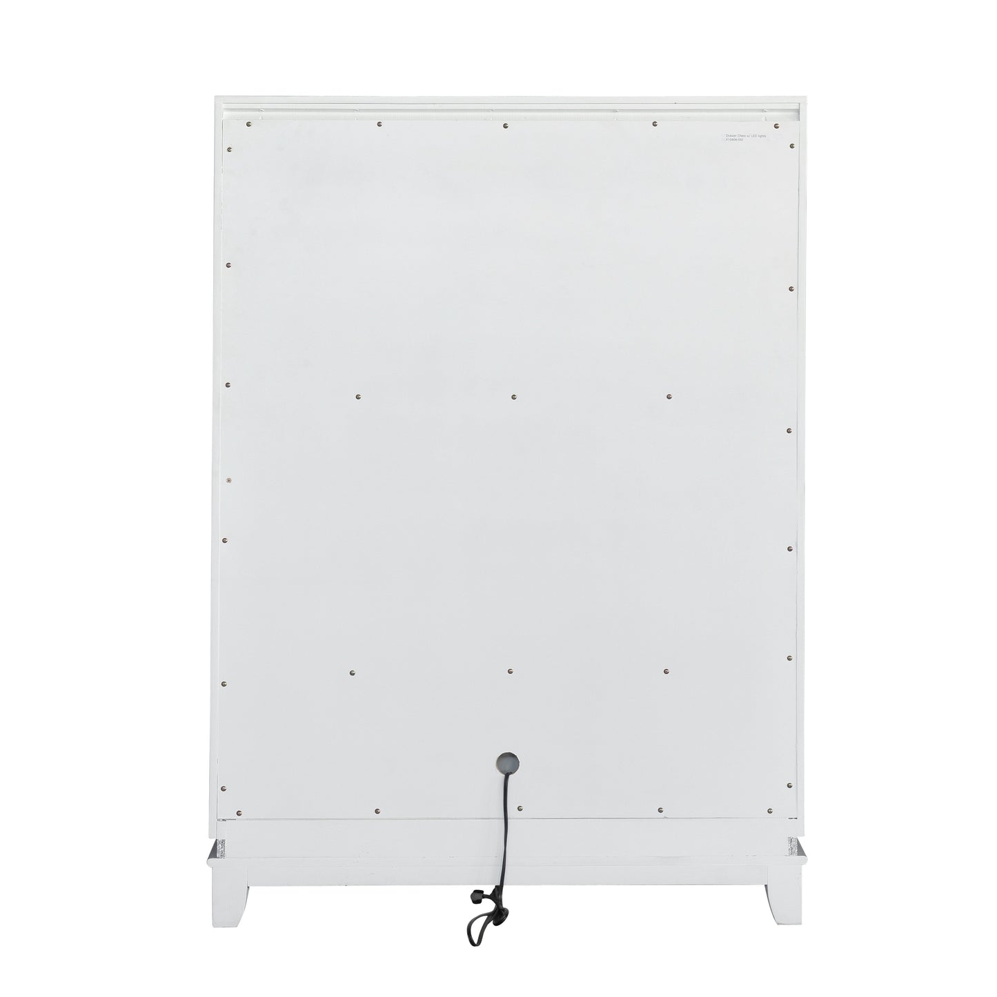 Galaxy 5-Drawer Bedroom Chest with LED Lights, Pearlized White