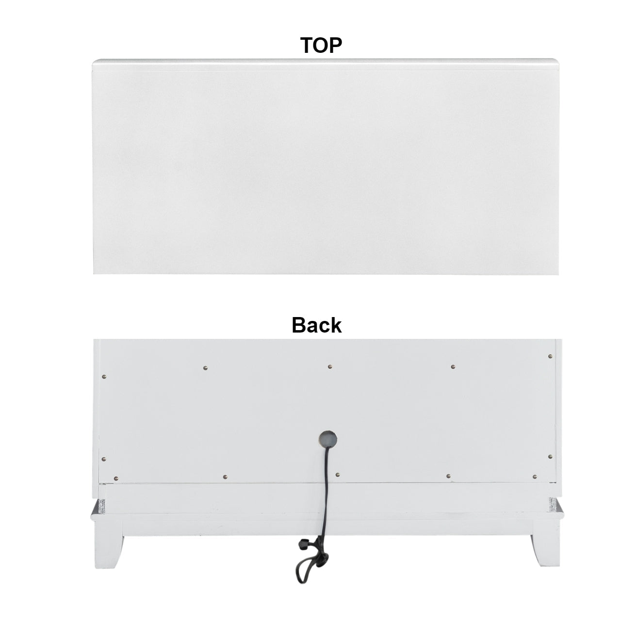 Galaxy 7-Drawer Bedroom Dresser with LED Lights, Pearlized White