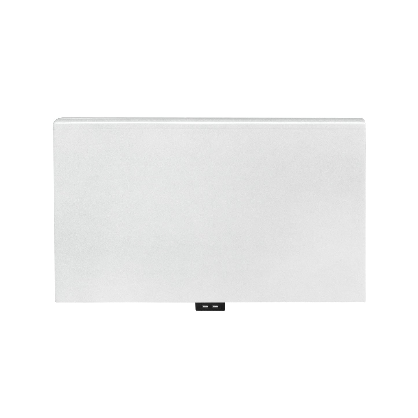 Galaxy 2-Drawer Bedroom Nightstand with LED Lights, Pearlized White