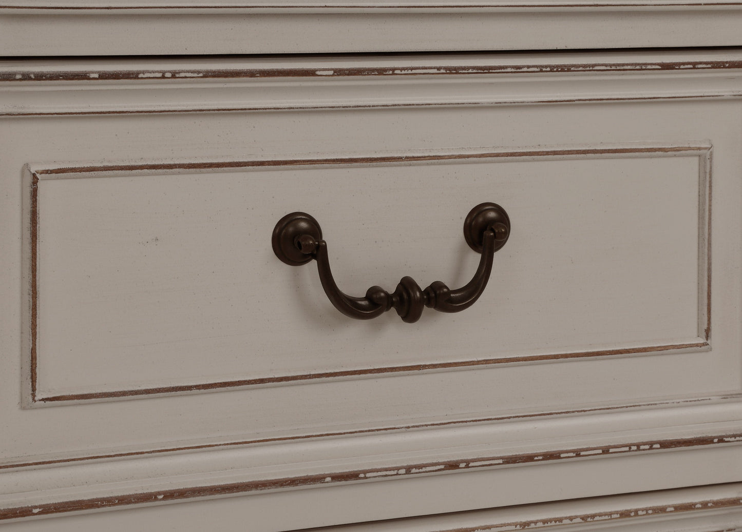 Laval Antique White and Oak Wood Chest