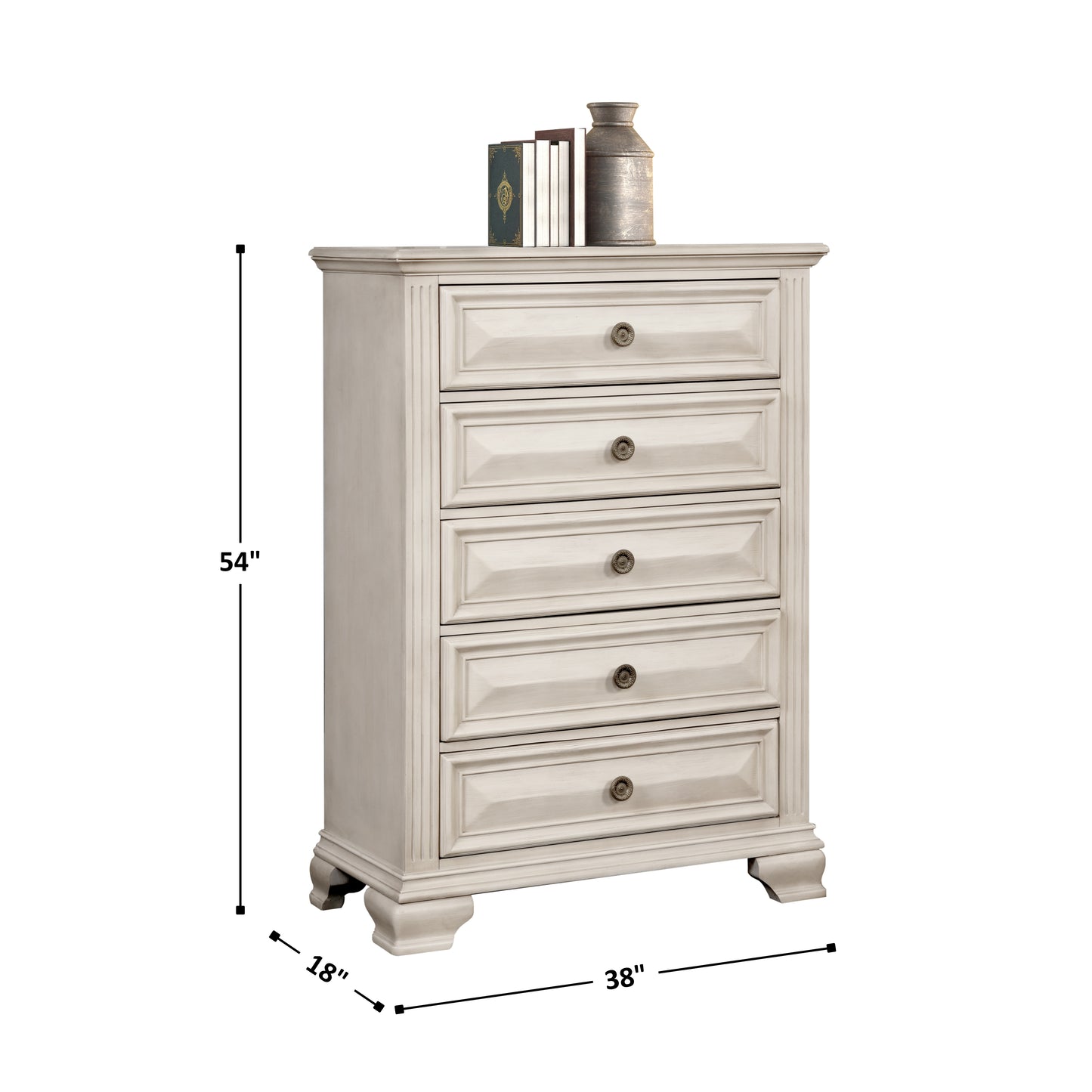 Renova Distressed Parchment Wood Bedroom Collection