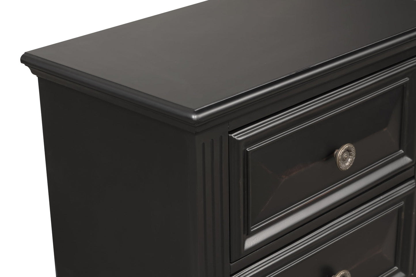 Renova Vintage Black 5-Drawer Chest