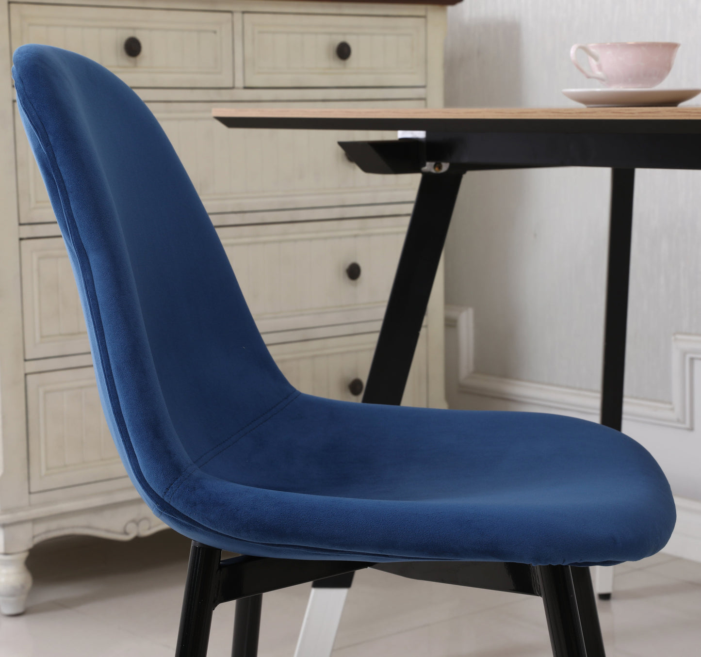 Roundhill Furniture Lassan Contemporary Fabric Dining Chairs, Set of 4