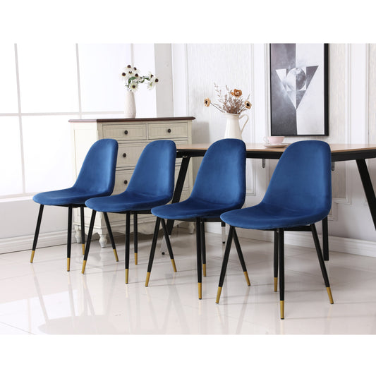 Roundhill Furniture Lassan Contemporary Fabric Dining Chairs, Set of 4