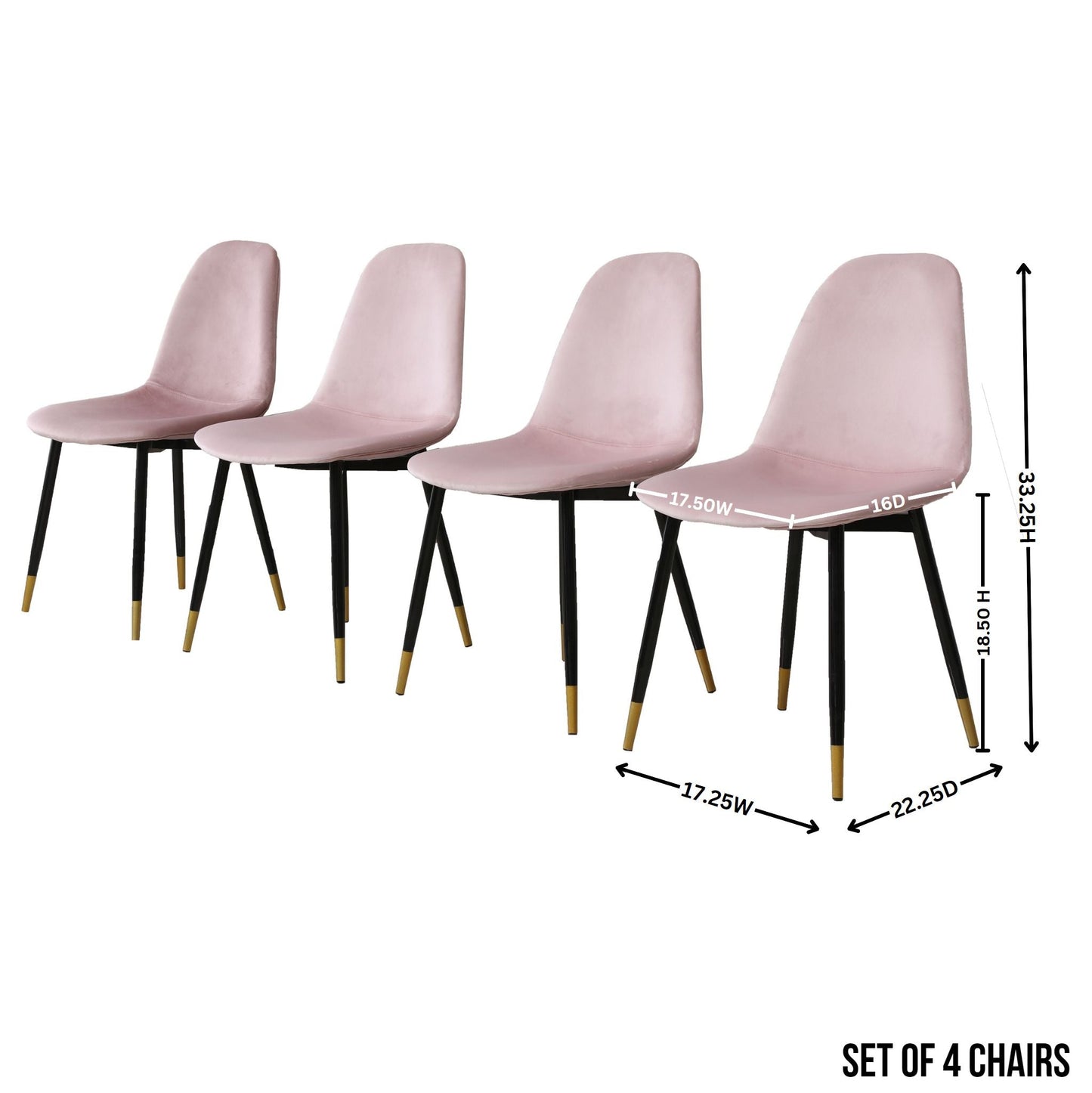 Evatt 5-Piece Round Dining Set, Trestle Round Table with 4 Stylish Chairs