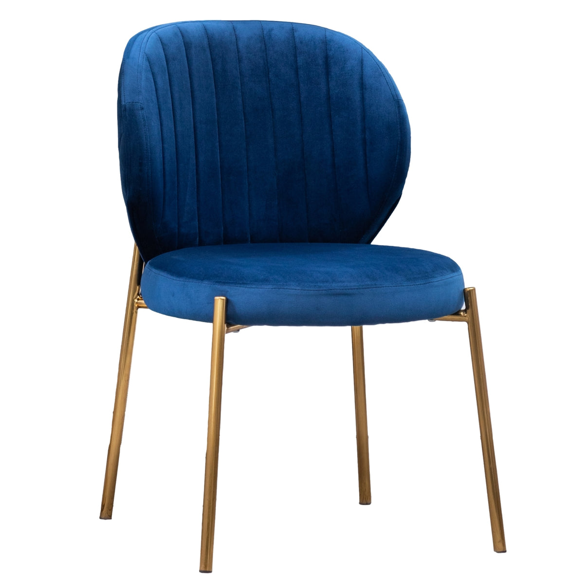 Amoa Contemporary Velvet Upholstery Dining Chair, Blue