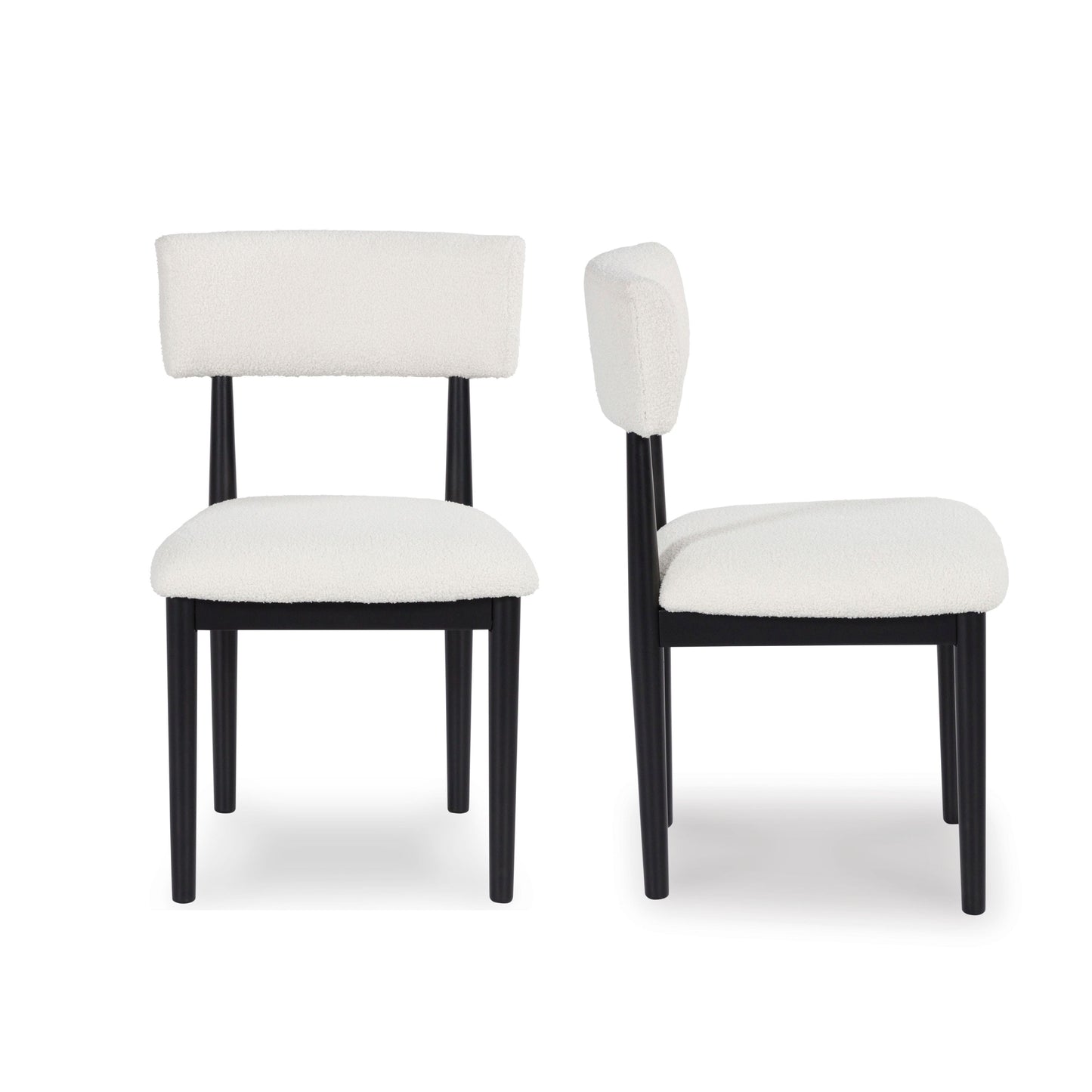 Ellis Boucle Upholstered Dining Chairs, Set of 2