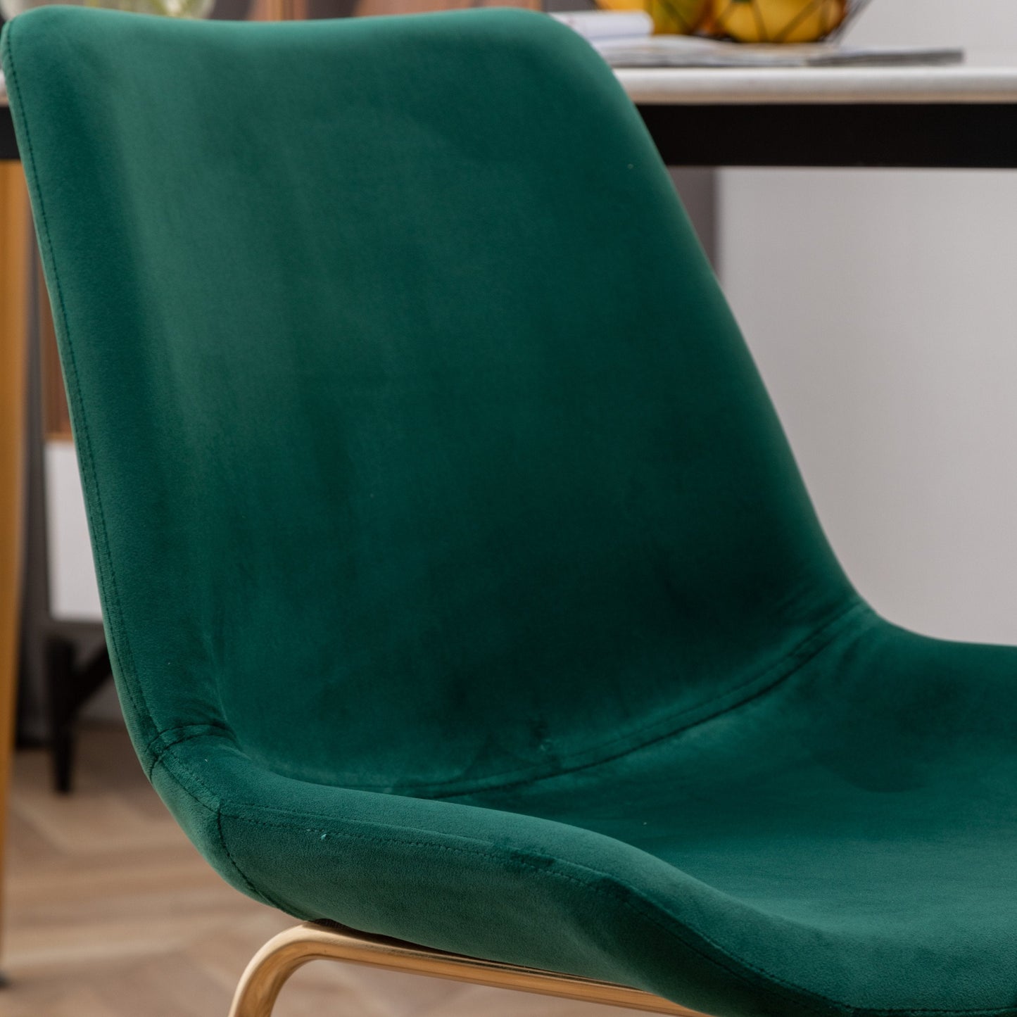 Roundhill Furniture Aufurr Modern Velvet Dining Chair, Set of 2, Green