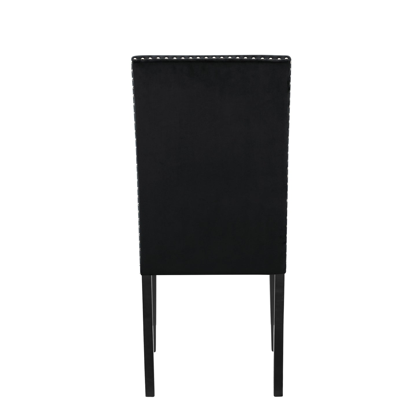 Roundhill Furniture Cobre Contemporary Velvet Dining Chair with Nailhead Trim, Set of 2