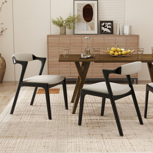 Roundhill Furniture Lavin Upholstered Dining Chairs, Set of 2