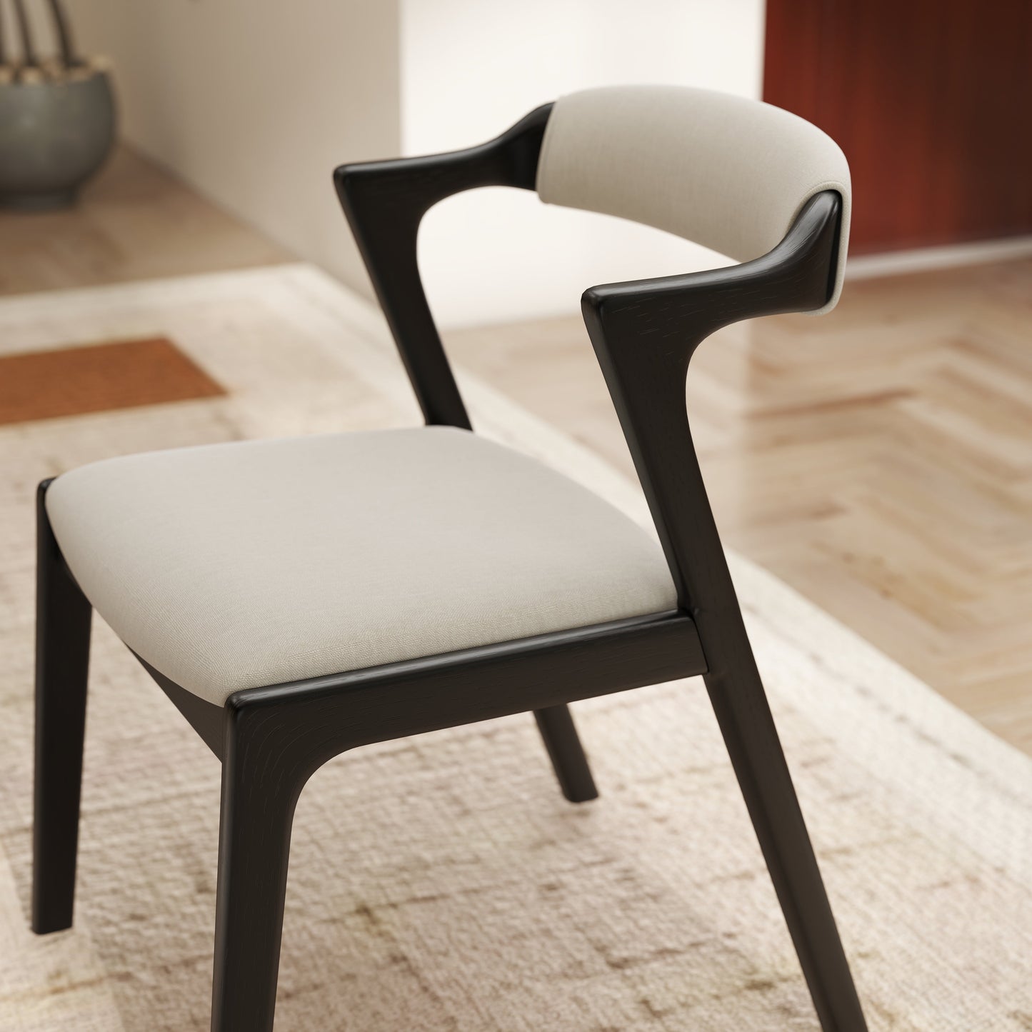 Roundhill Furniture Lavin Upholstered Dining Chairs, Set of 2