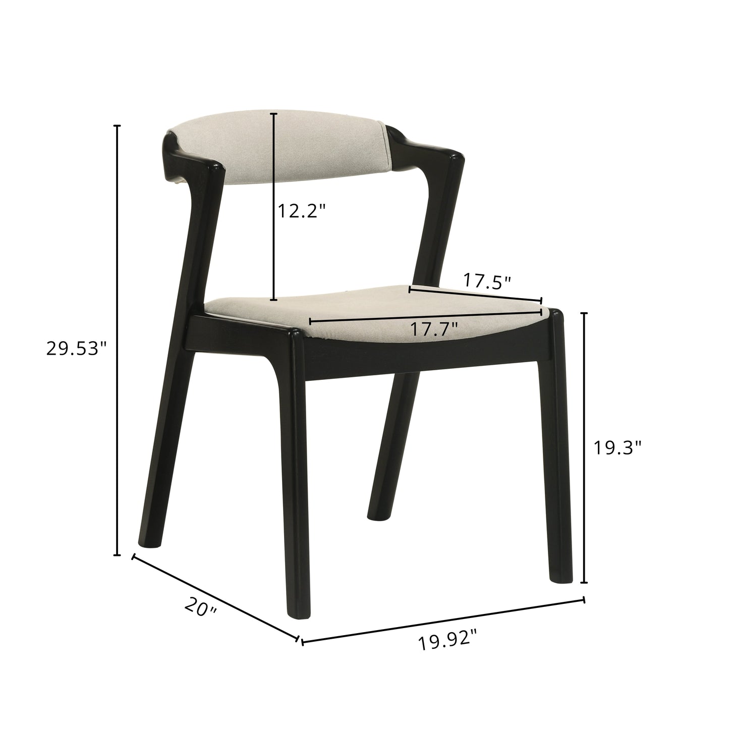 Roundhill Furniture Lavin Upholstered Dining Chairs, Set of 2