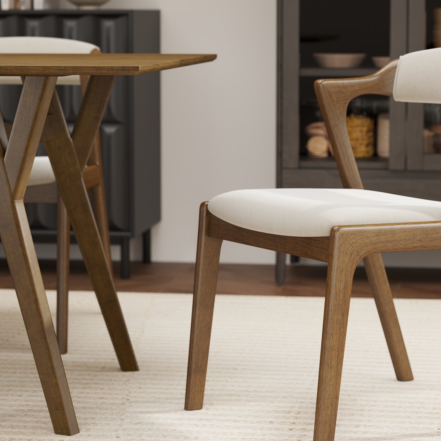 Roundhill Furniture Lavin Upholstered Dining Chairs, Set of 2