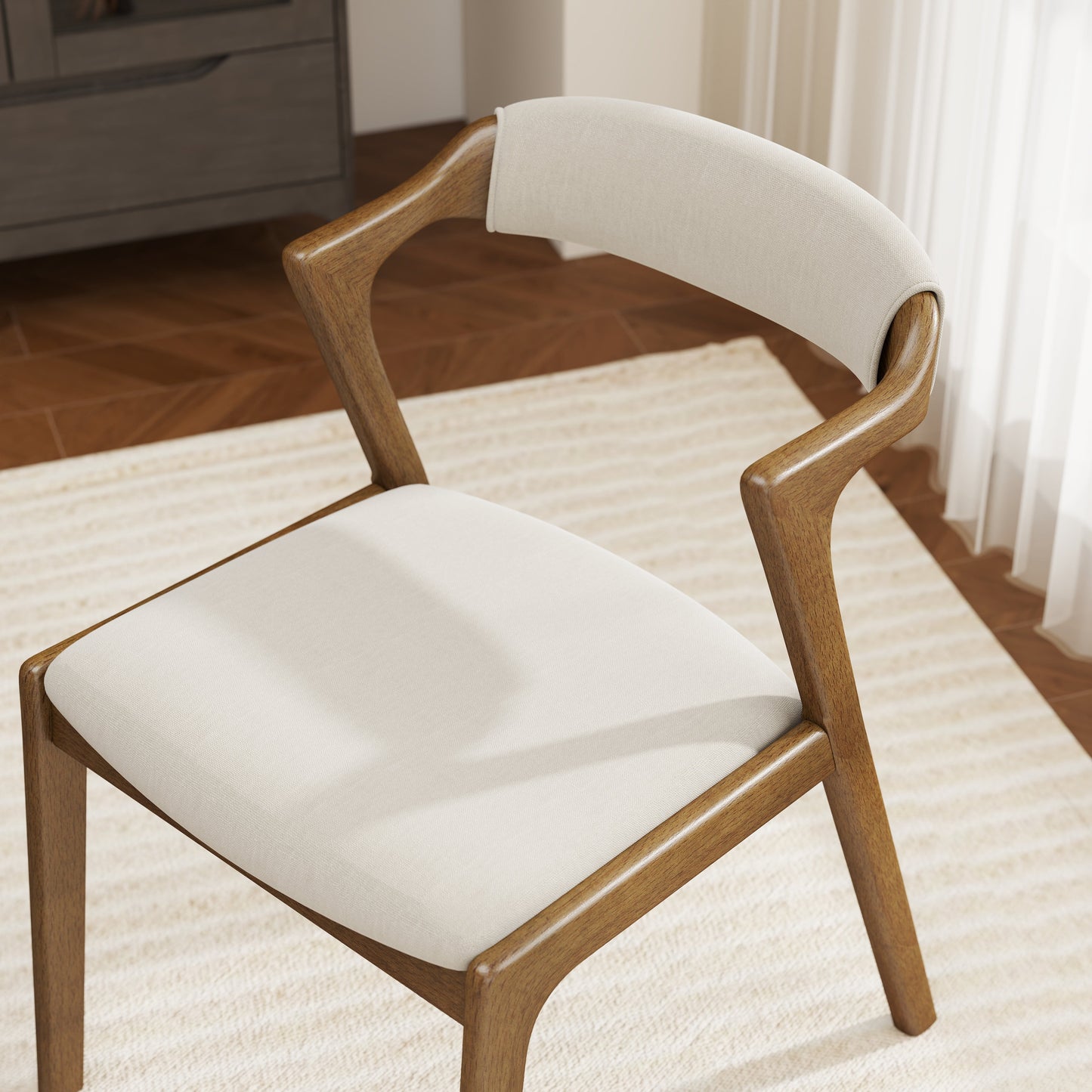 Roundhill Furniture Lavin Upholstered Dining Chairs, Set of 2