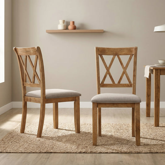 Windvale Fabric Upholstered Dining Chair Set of 2