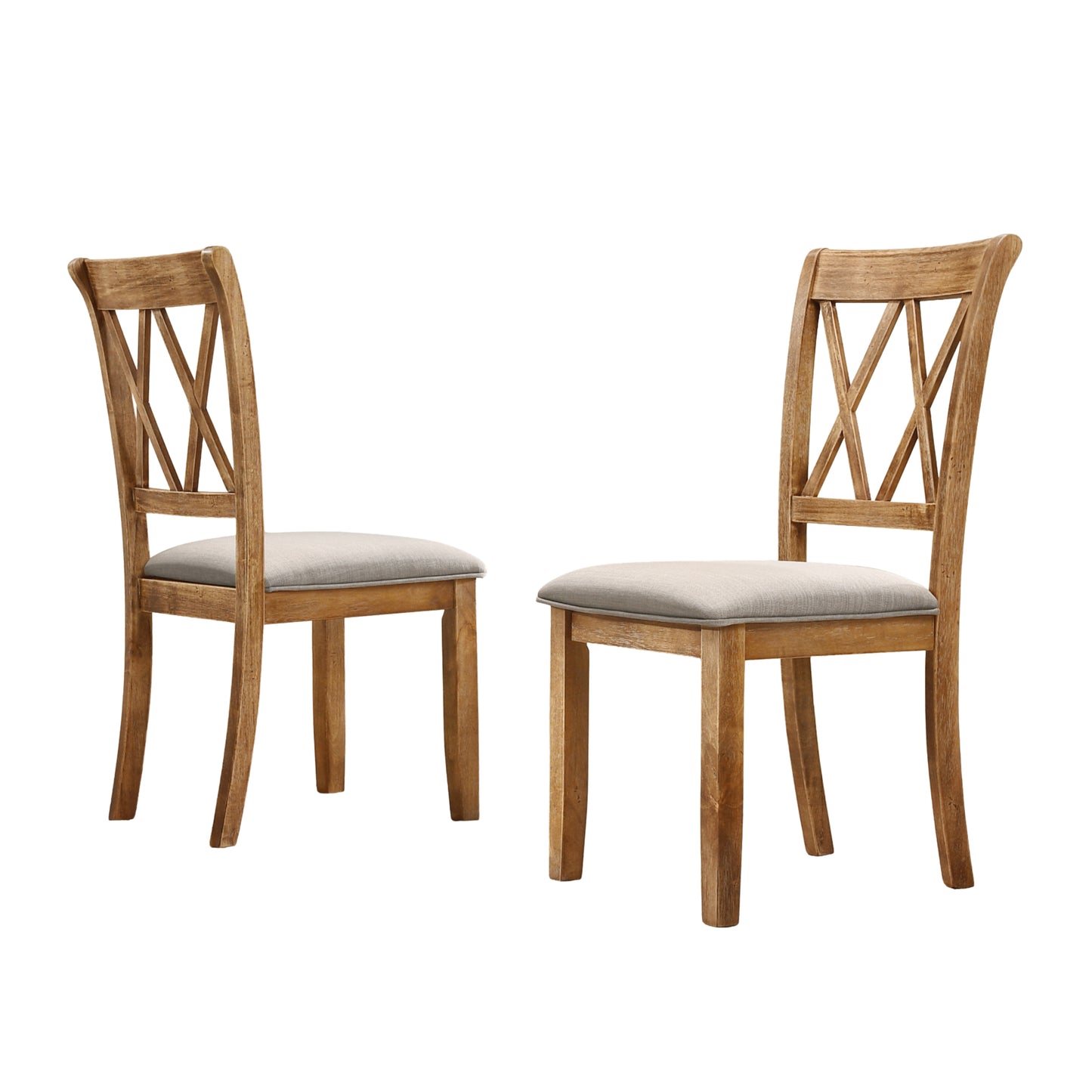 Windvale Upholstered Cross-back Dining Chair, Set of 2