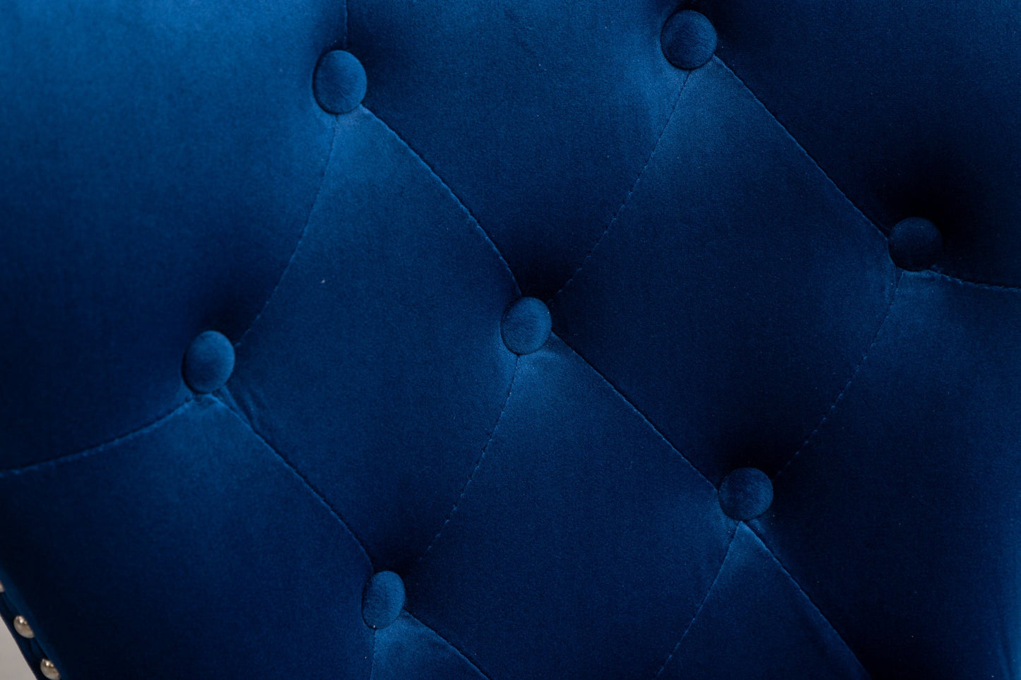 Montura Contemporary Tufted Velvet Chair with Nailhead Trim, Set of 2, Blue