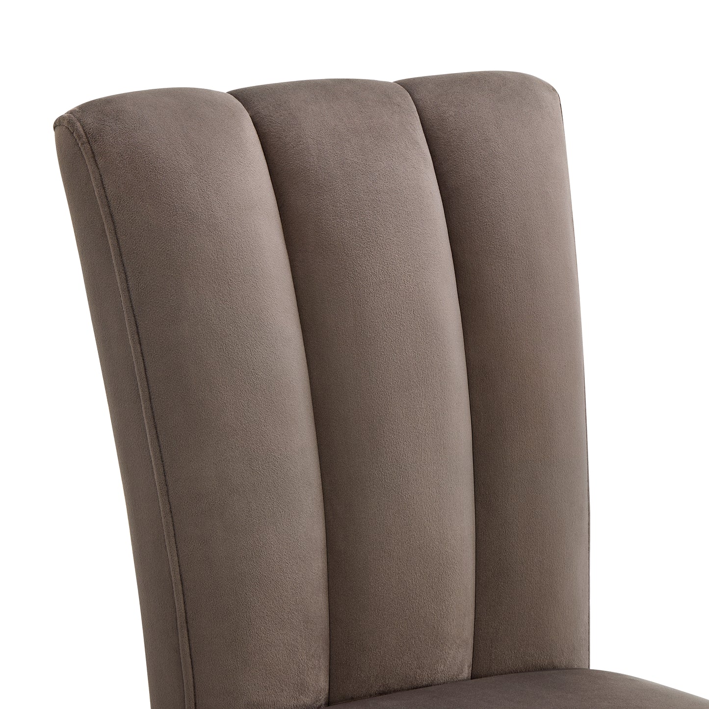 Roundhill Furniture Strata Velvet Upholstered Dining Chairs, Set of 2, Chocolate