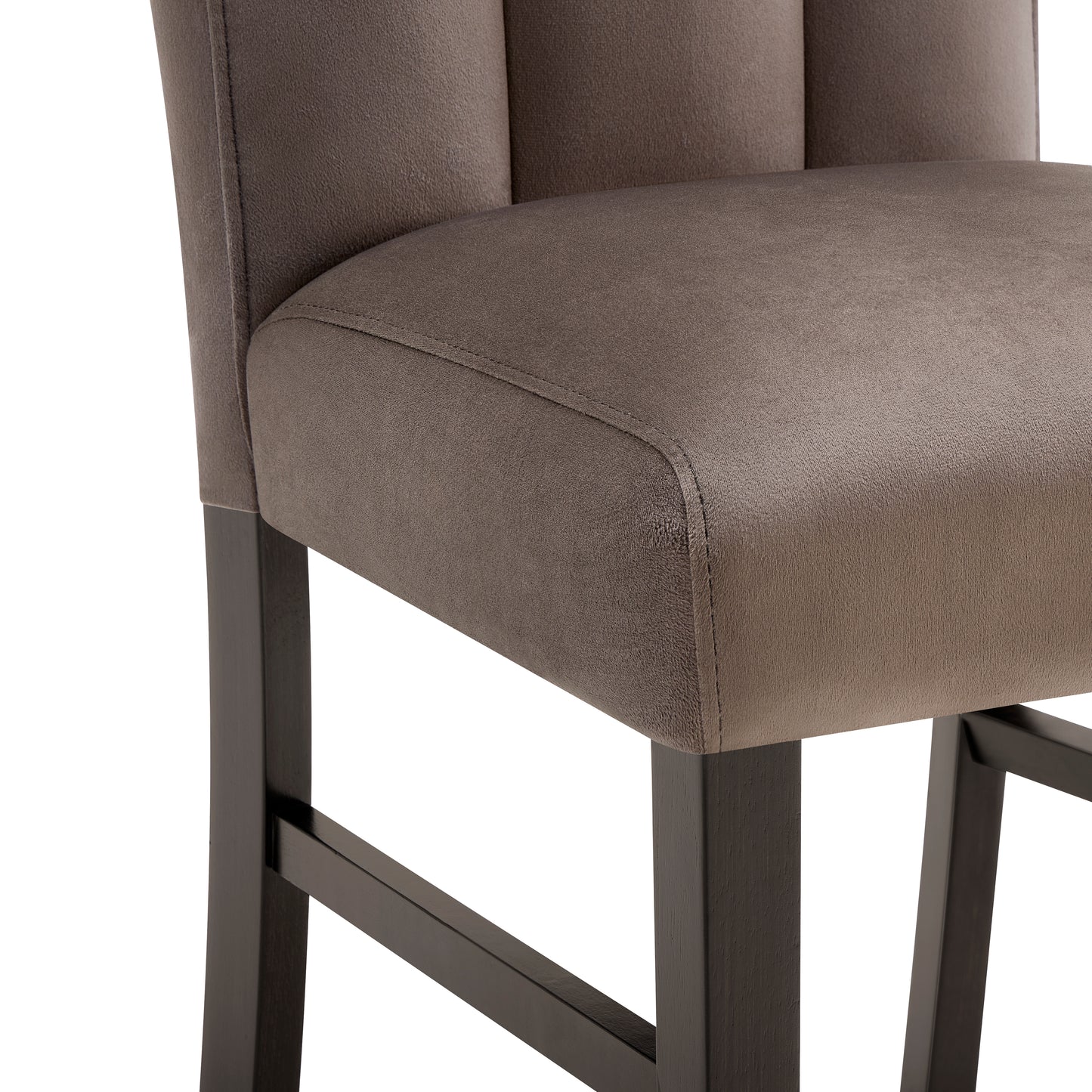 Roundhill Furniture Strata Velvet Upholstered Dining Chairs, Set of 2, Chocolate