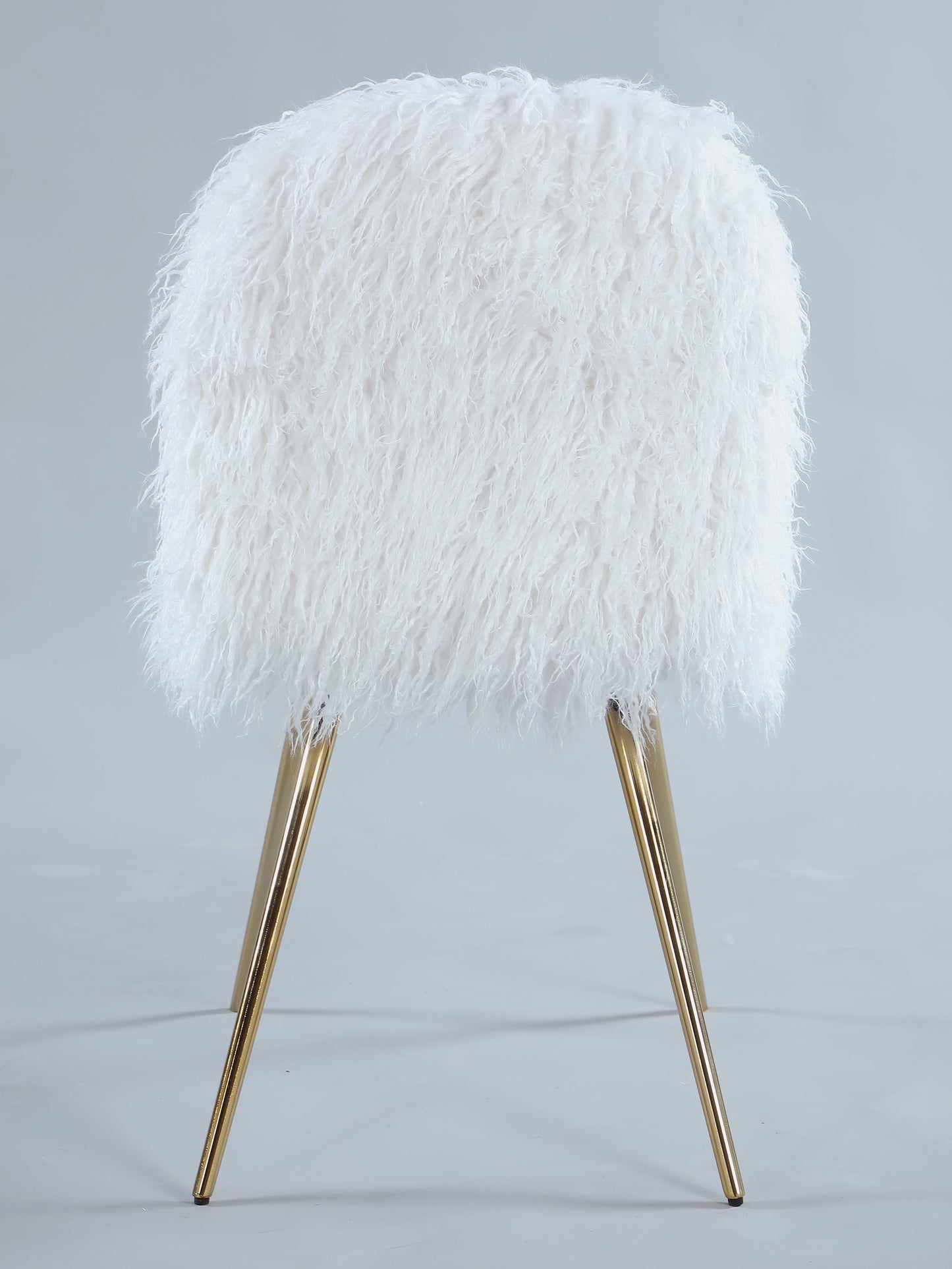 Roundhill Furniture Ravni Faux Fur Accent Chair with Gold Legs