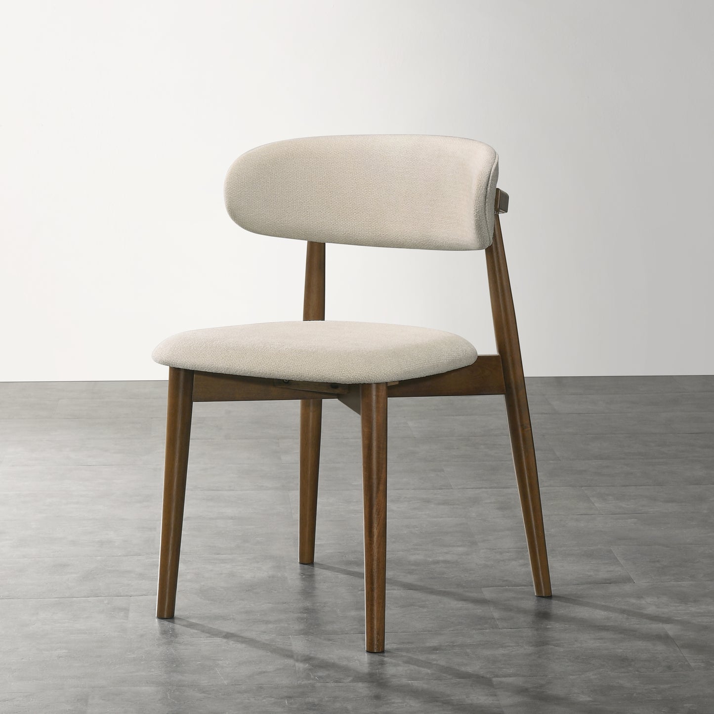 Roundhill Furniture Arnott Upholstered Dining Chairs, Set of 2, Walnut Finish