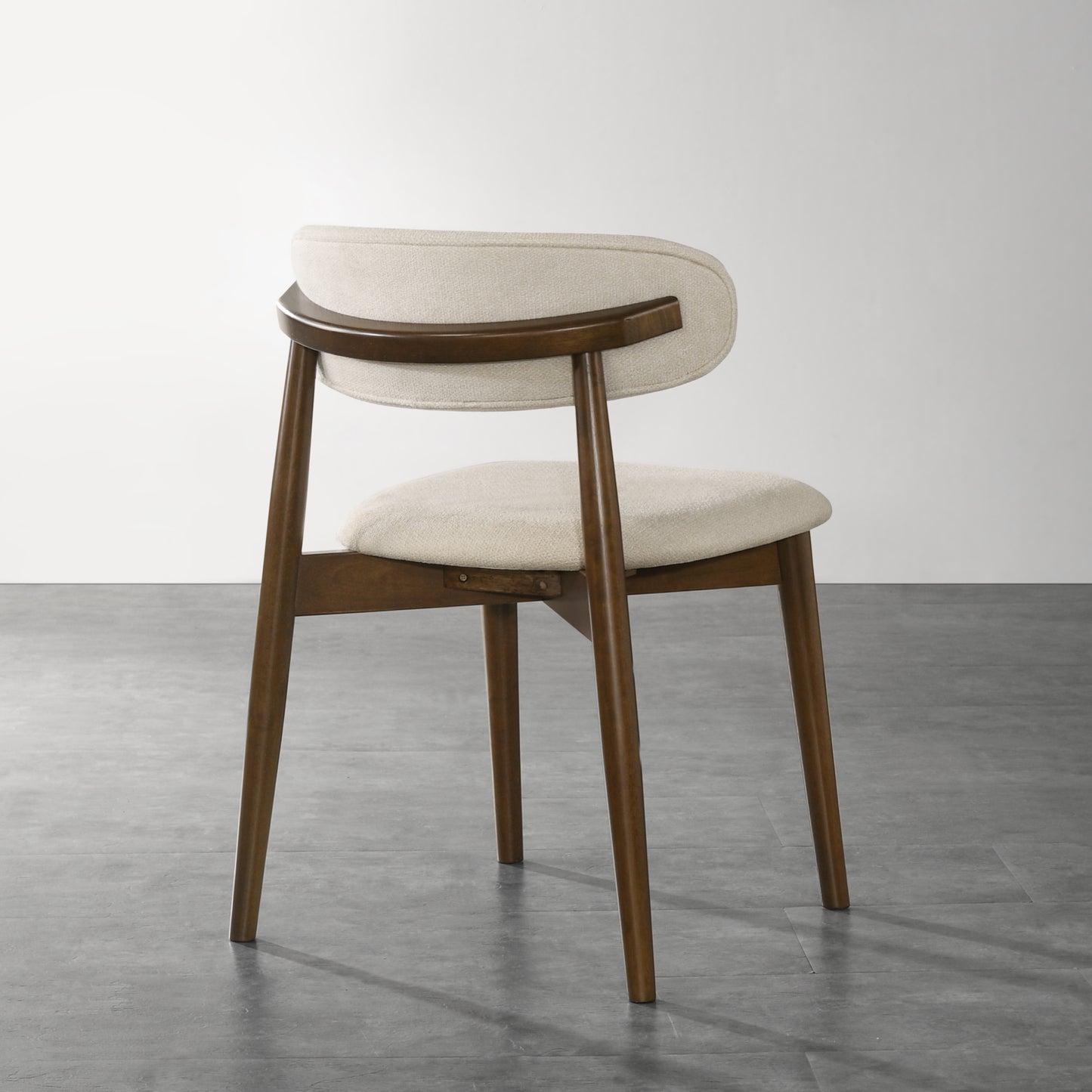 Roundhill Furniture Arnott Upholstered Dining Chairs, Set of 2, Walnut Finish