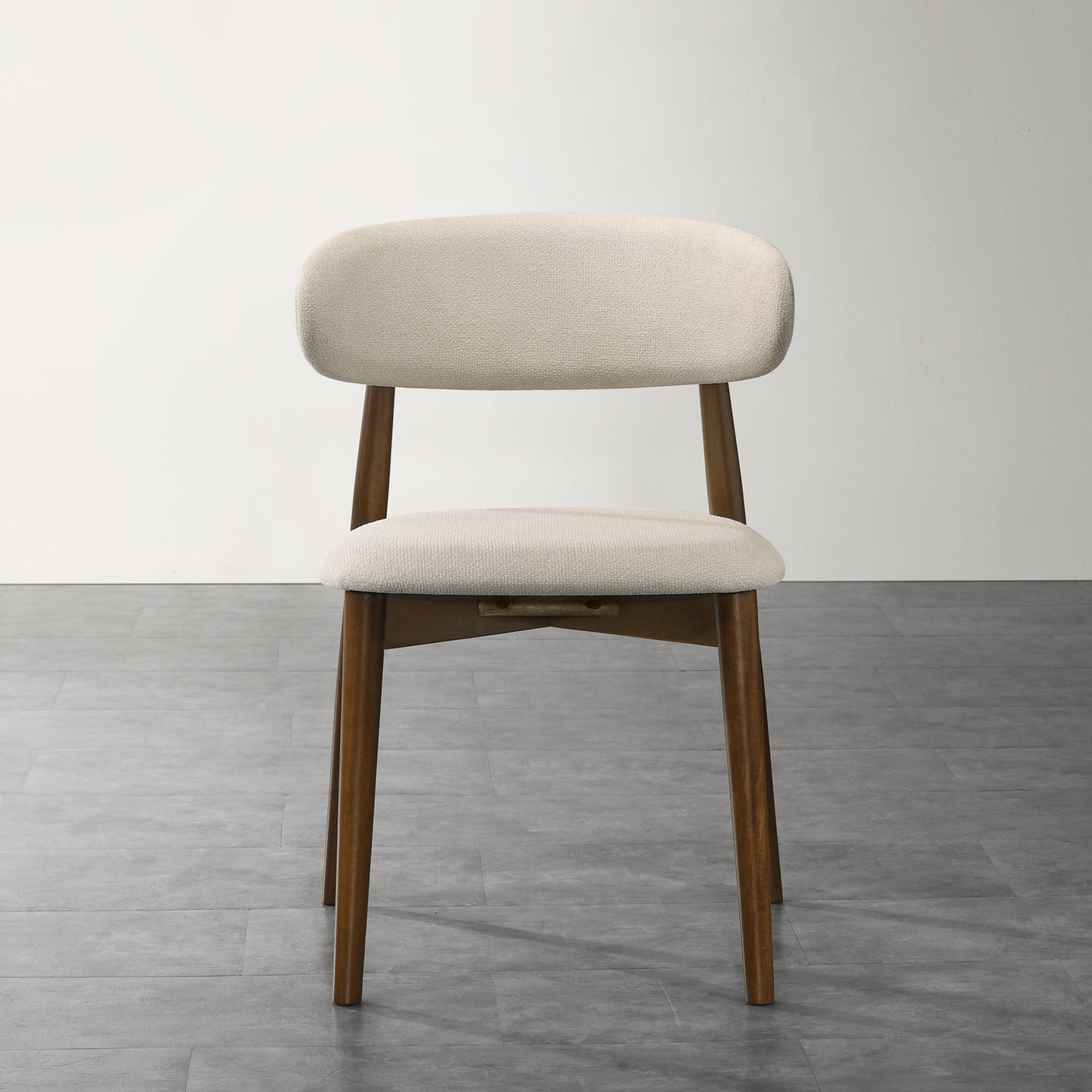 Roundhill Furniture Arnott Upholstered Dining Chairs, Set of 2, Walnut Finish
