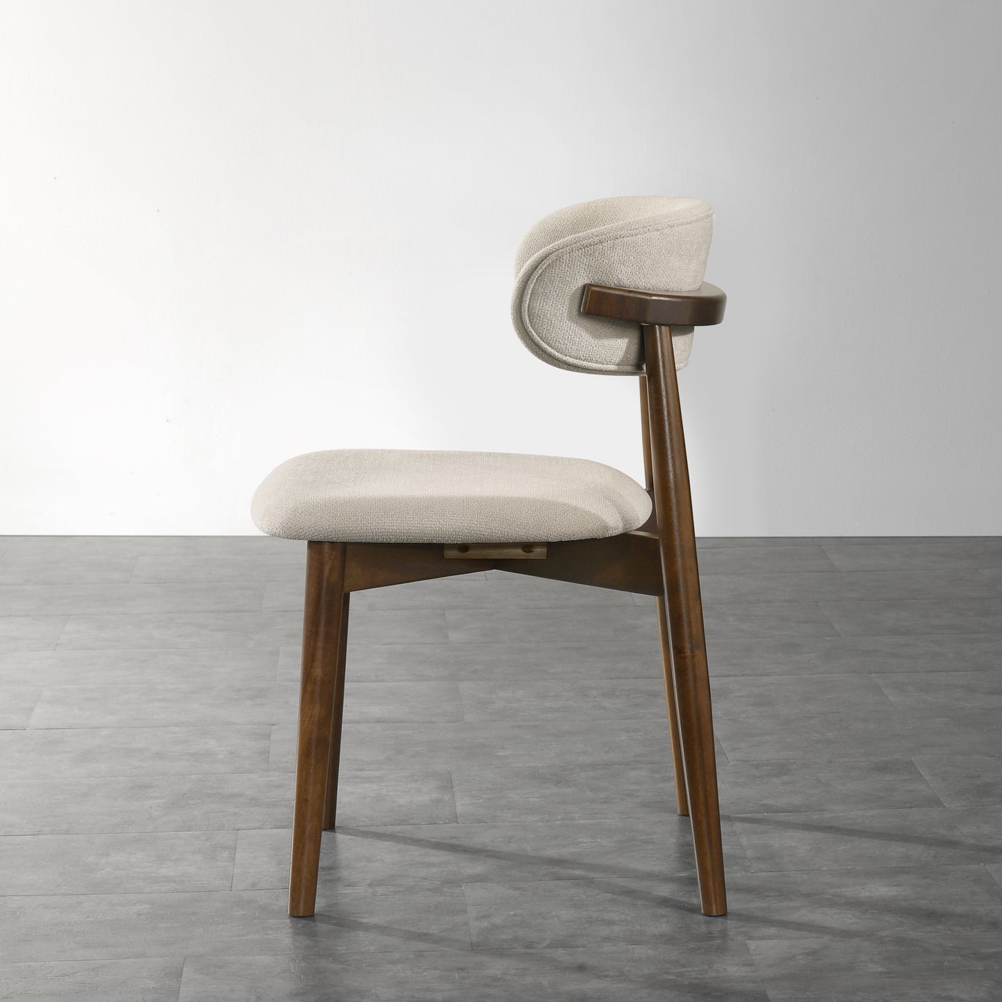 Roundhill Furniture Arnott Upholstered Dining Chairs, Set of 2, Walnut Finish