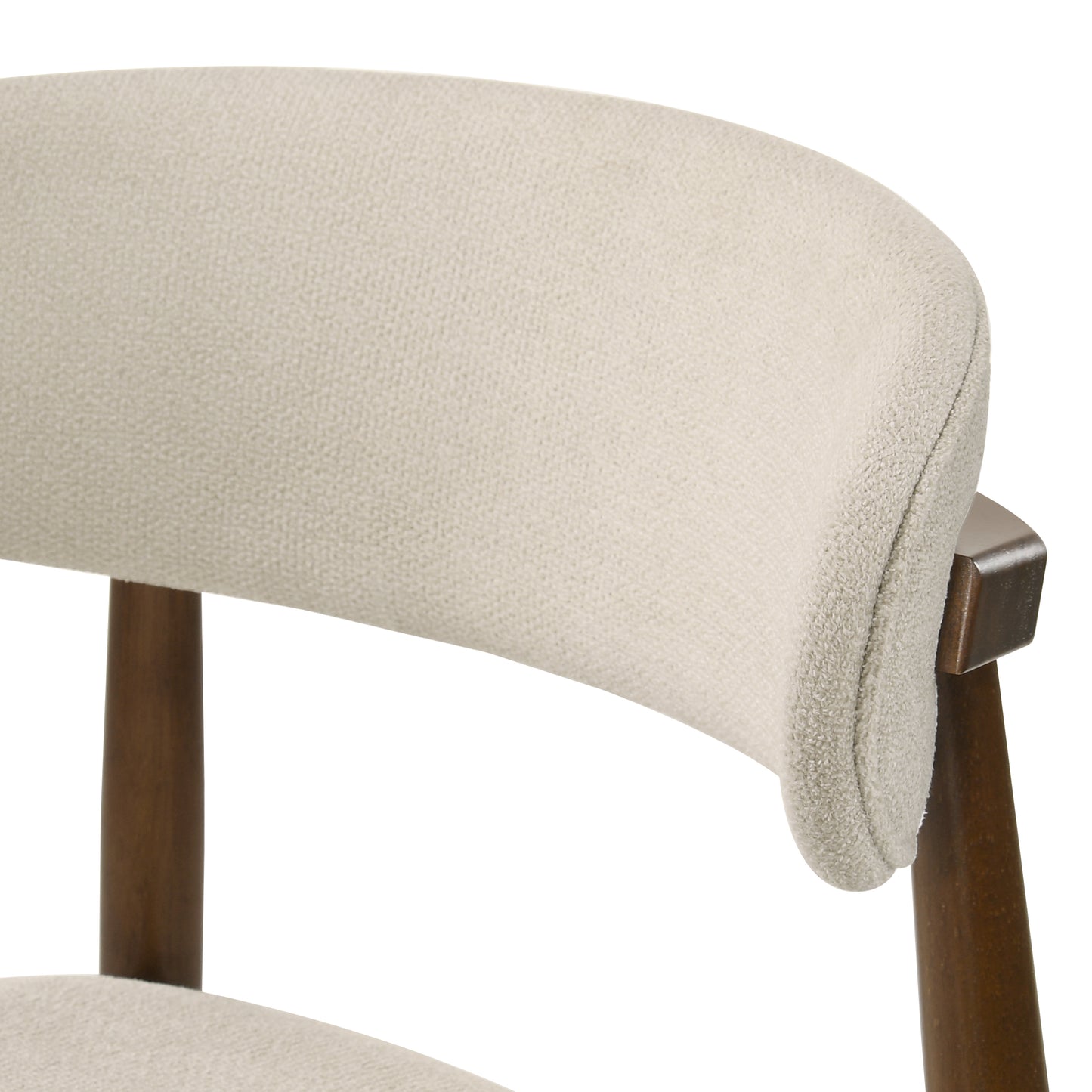 Roundhill Furniture Arnott Upholstered Dining Chairs, Set of 2, Walnut Finish