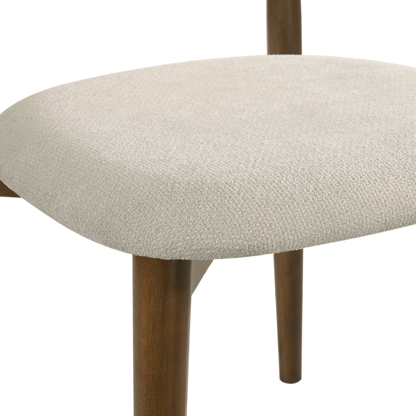 Roundhill Furniture Arnott Upholstered Dining Chairs, Set of 2, Walnut Finish
