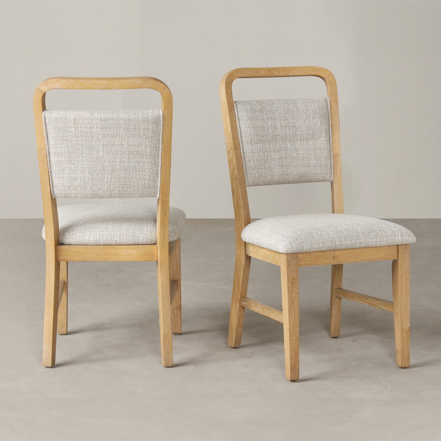 Roundhill Furniture Arden Solid Wood Frame Dining Chairs, Set of 2