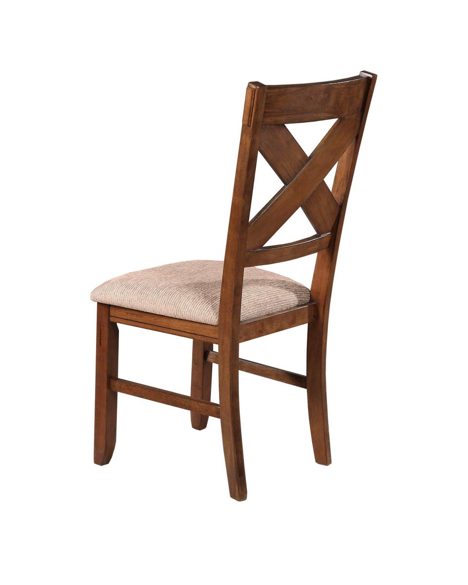 Roundhill Furniture Karven Solid Wood Dining Chairs, Set of 2