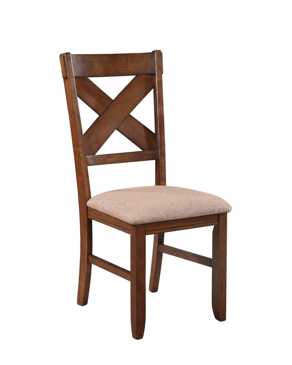 Roundhill Furniture Karven Solid Wood Dining Chairs, Set of 2