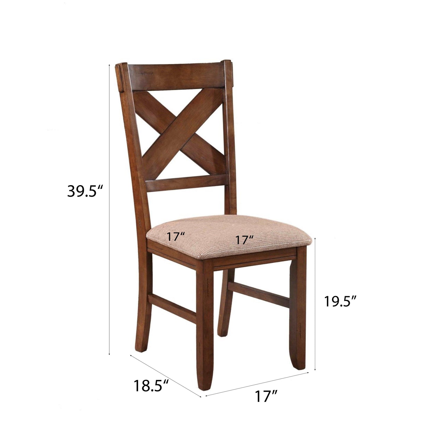 Karven Solid Wood Dining Chairs, Set of 2