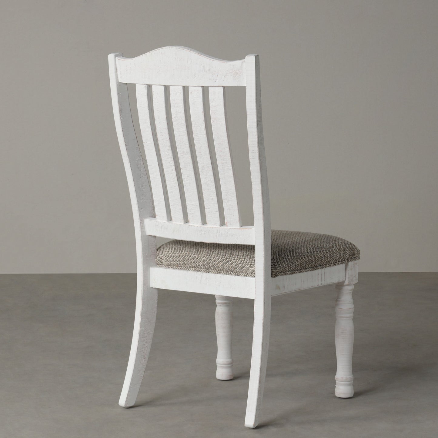 Ebret Farmhouse Two-tone Distressed Wood Dining Chairs, Set of 2, Brown and White