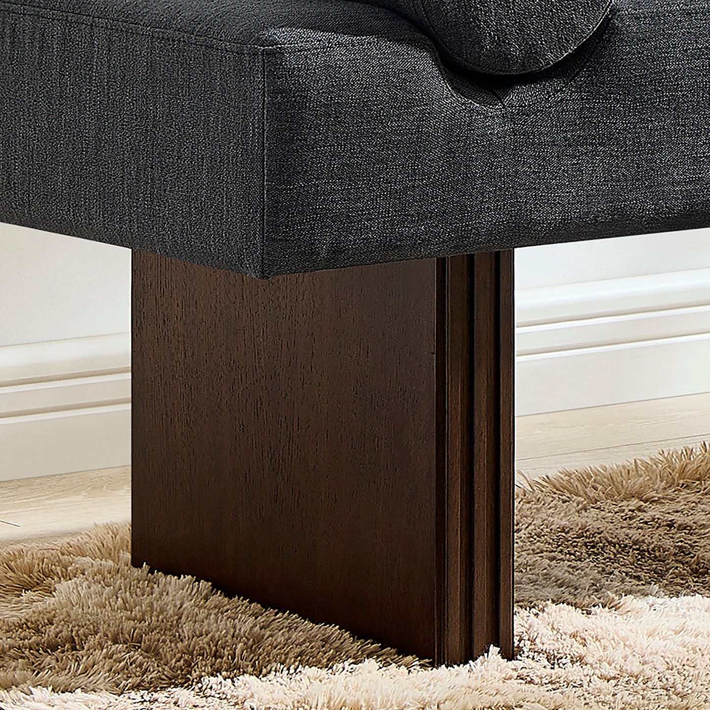 Roundhill Furniture Brooke Contemporary Upholstered Bench