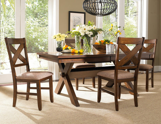 5 PC Karven Solid Wood Dining Set   Table w/ 4 Chairs