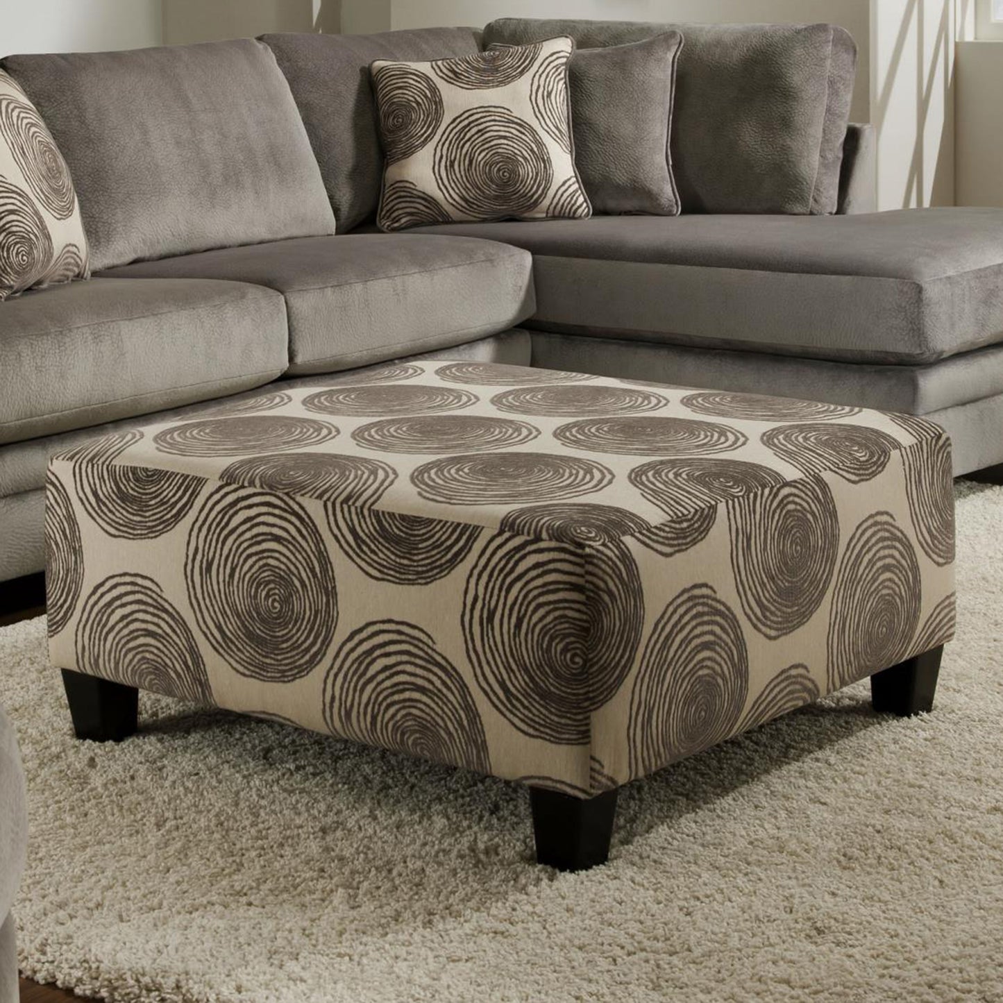 Natara Contemporary L-shape Sectional Collection, Smoke