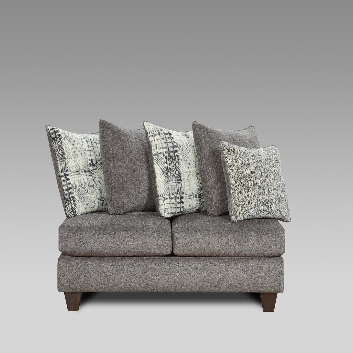 Davoz Upholstered Armless Loveseat, Tori Slate