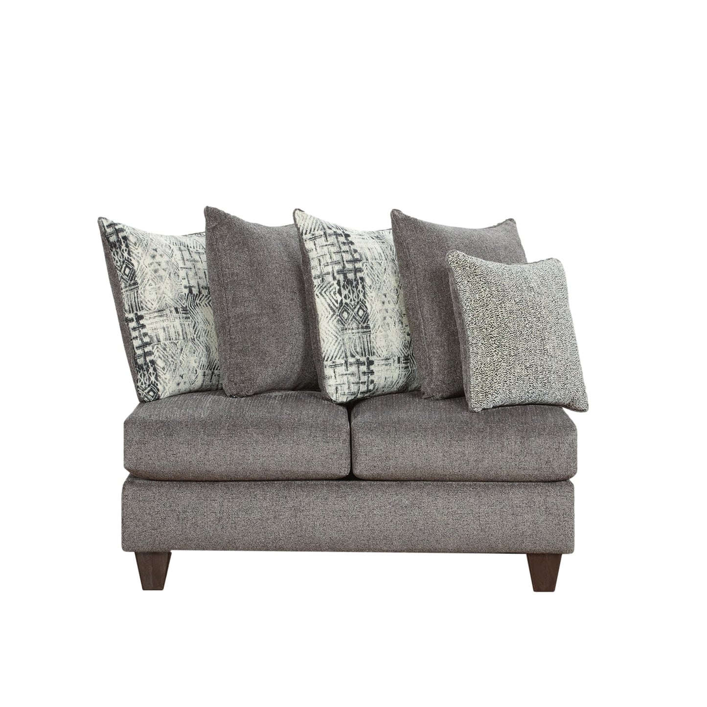 Davoz Upholstered Armless Loveseat, Tori Slate