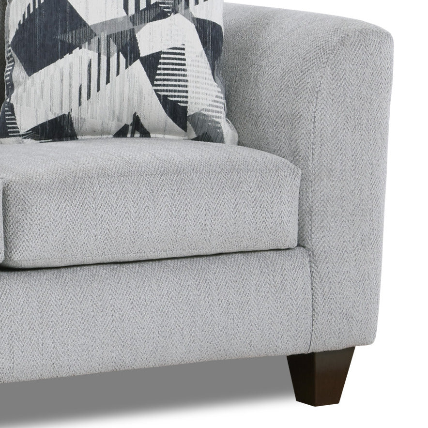 Duleek Upholstered Living Room Collection, Herringbone Silver