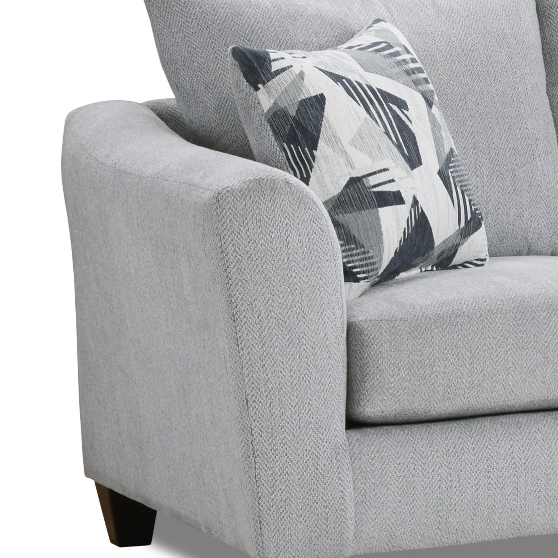 Duleek Upholstered Living Room Collection, Herringbone Silver