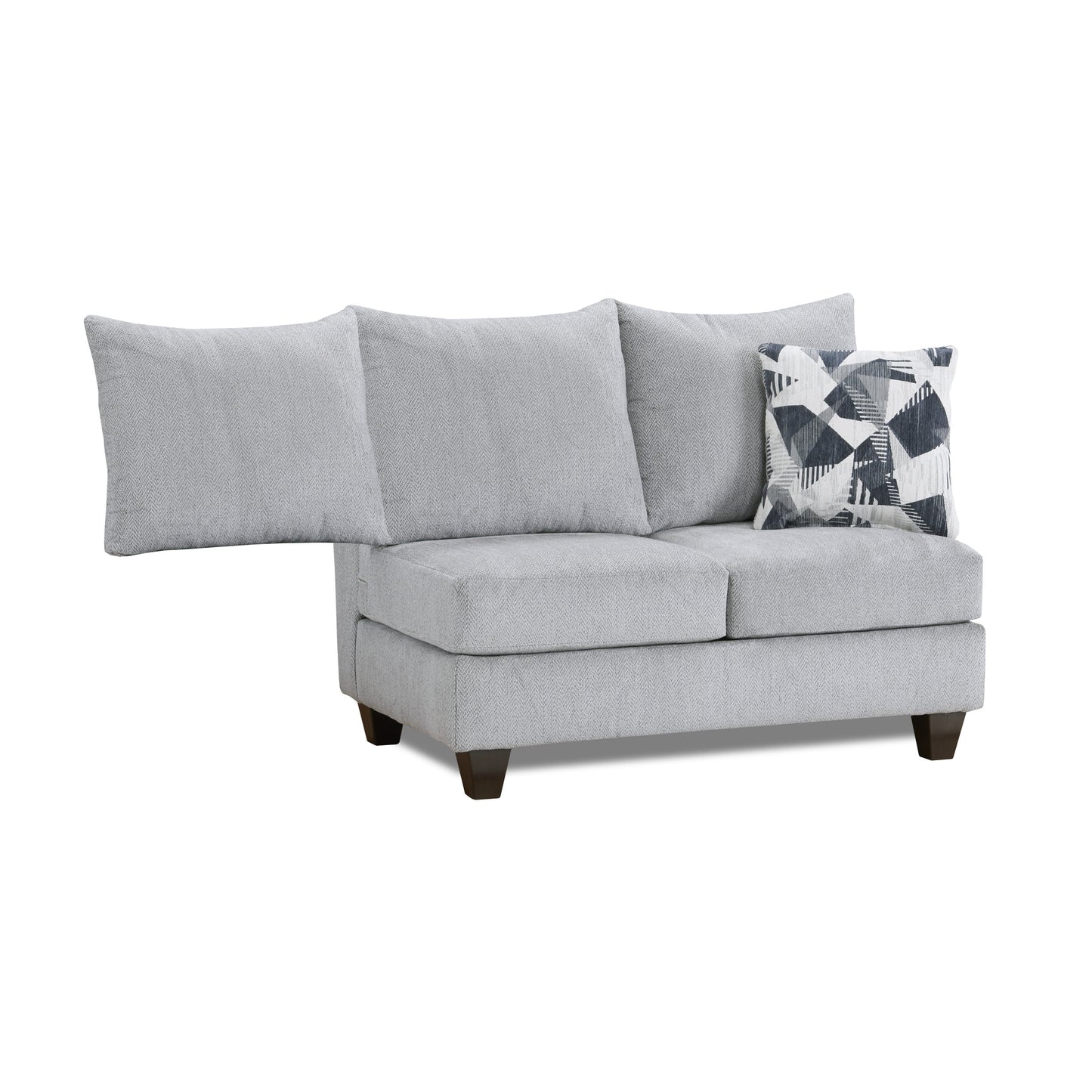 Duleek Upholstered Living Room Collection, Herringbone Silver
