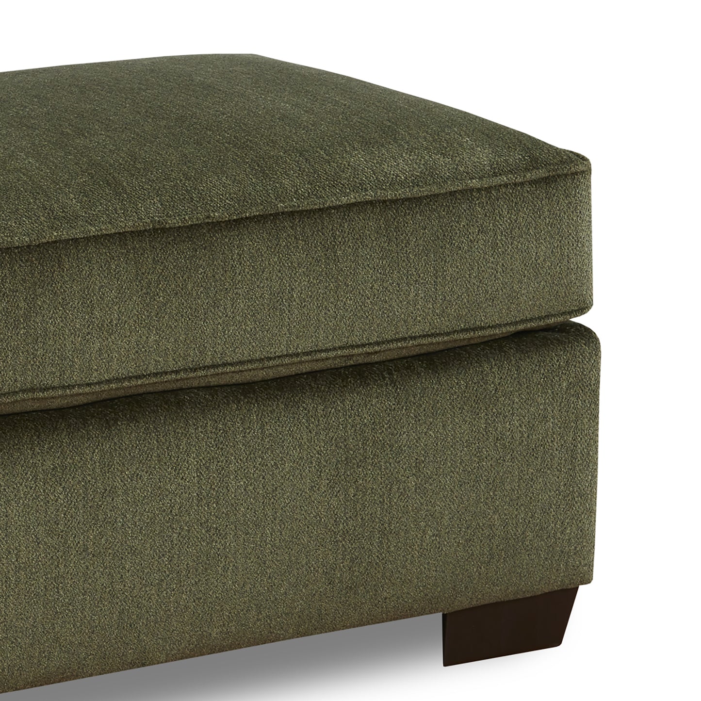 Roundhill Furniture Marvella Living Room Ottoman with Mosswood Chenille Upholstery