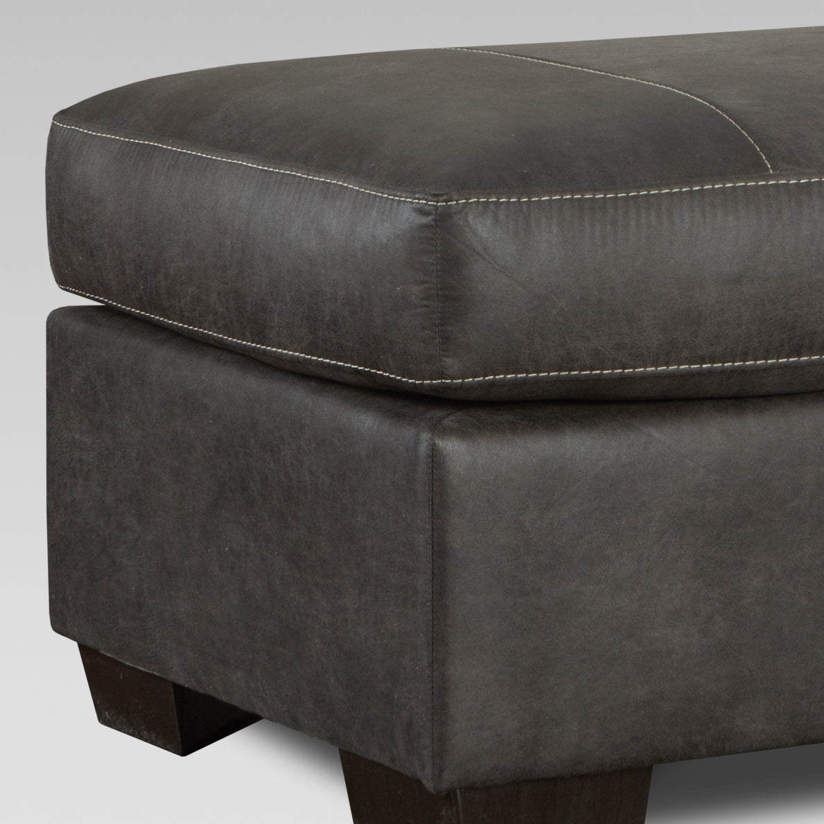 Tirana Contemporary Fabric Pillow-top Arm Chair with Ottoman in Sequoia Ash