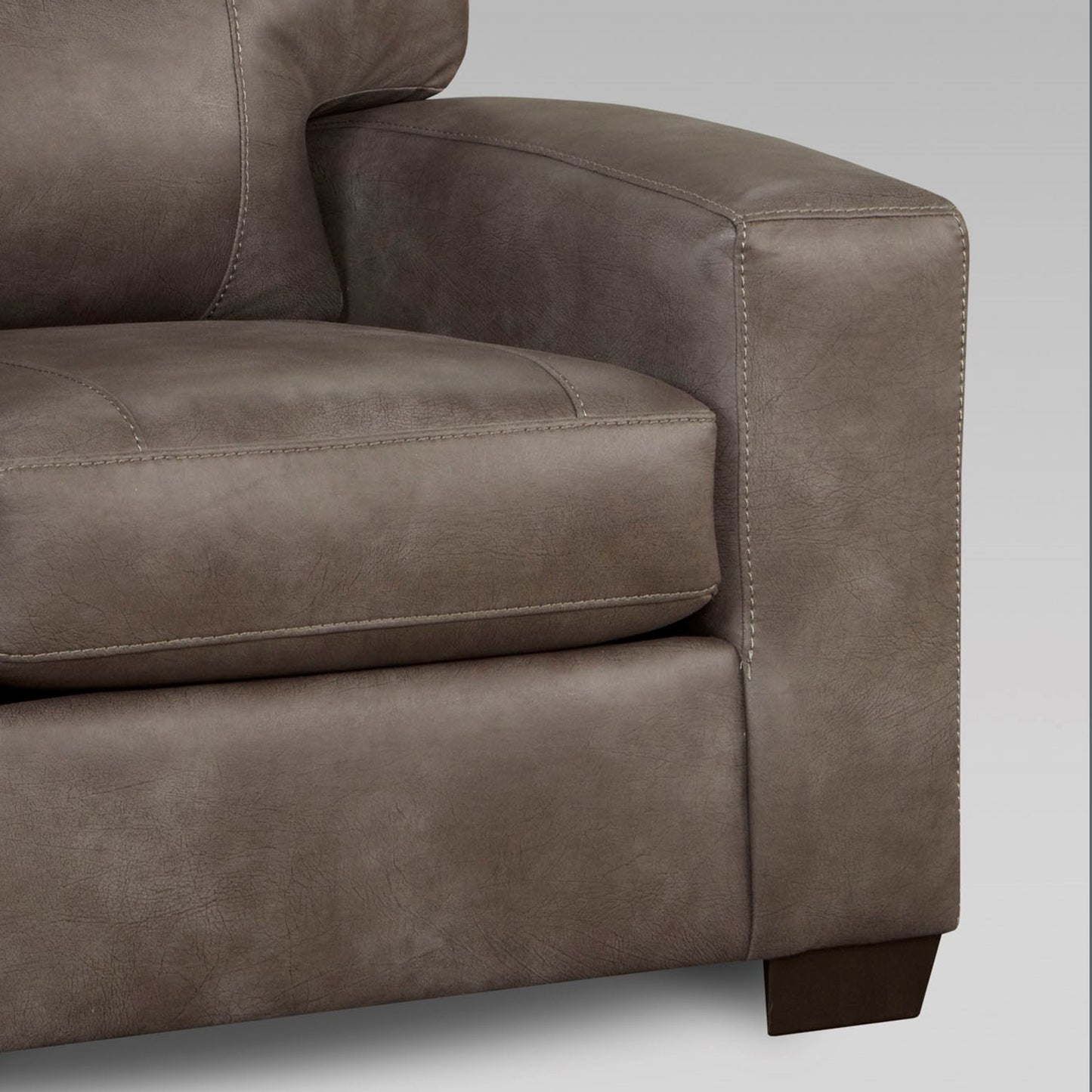 Noel Weathered Brown Faux Leather Sofa