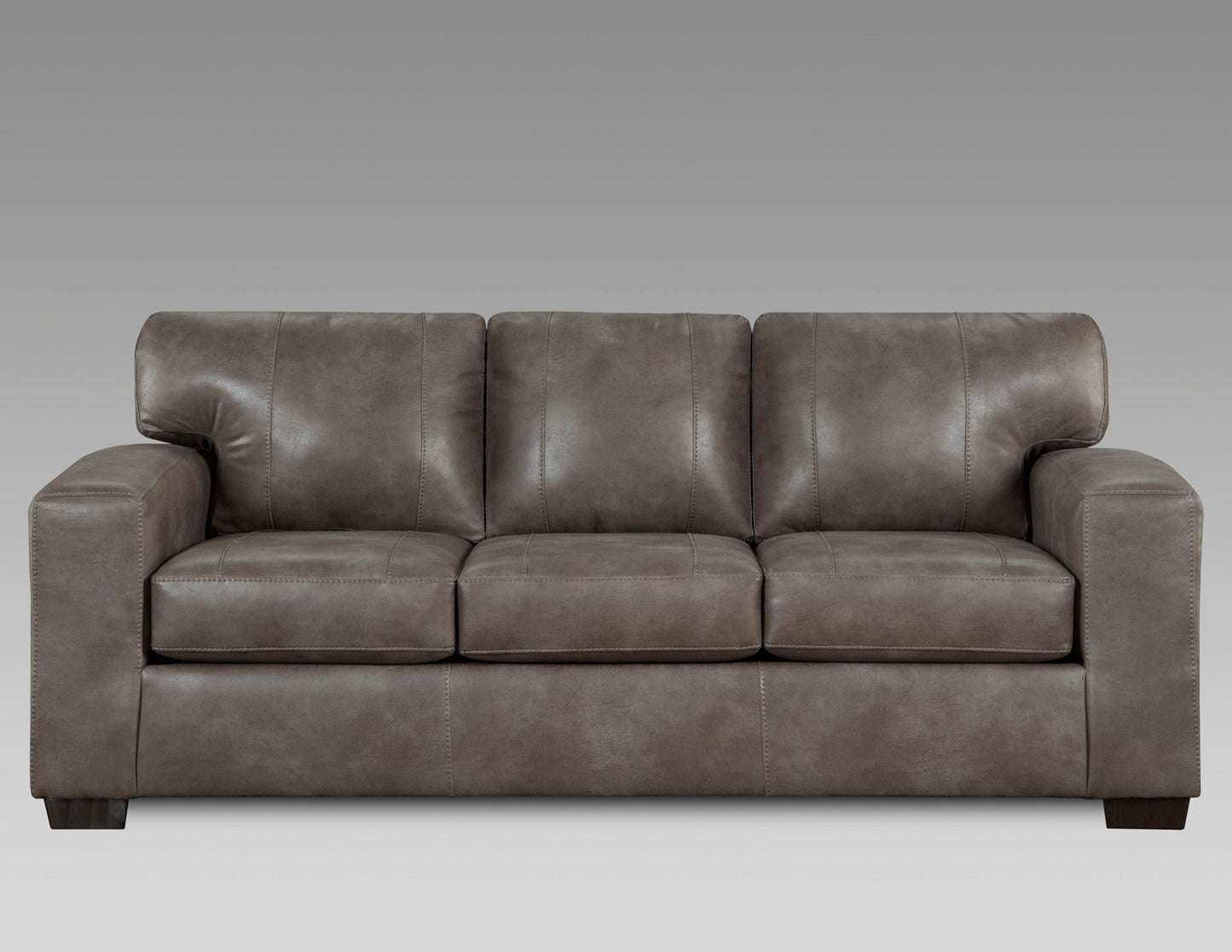 Noel Weathered Brown Faux Leather Sofa