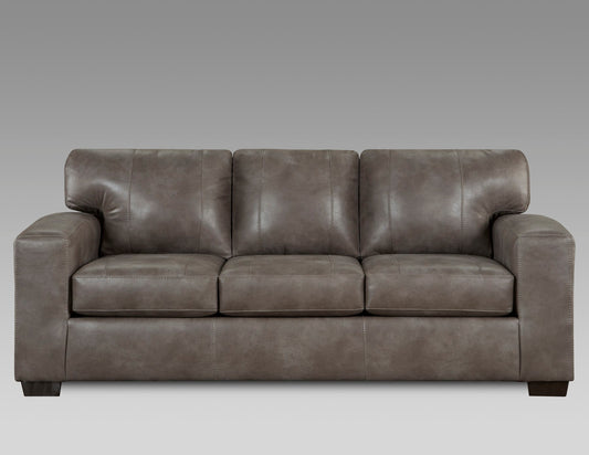 Noel Weathered Brown Faux Leather Sofa